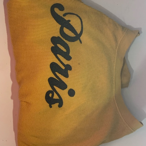 Cropped top that says Paris in cursive, long sleeve - Picture 2 of 2